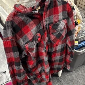 Red head button down S // 010926